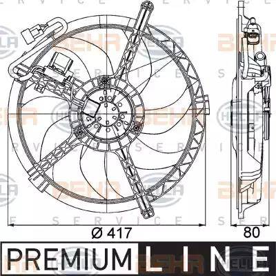 BEHR HELLA Service 8EW 351 042-731 - Ventilators, Motora dzesēšanas sistēma www.autospares.lv