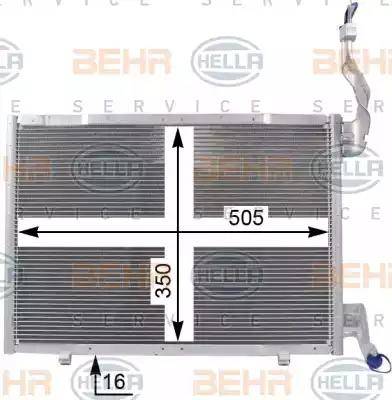 BEHR HELLA Service 8FC 351 001-591 - Kondensators, Gaisa kond. sistēma www.autospares.lv