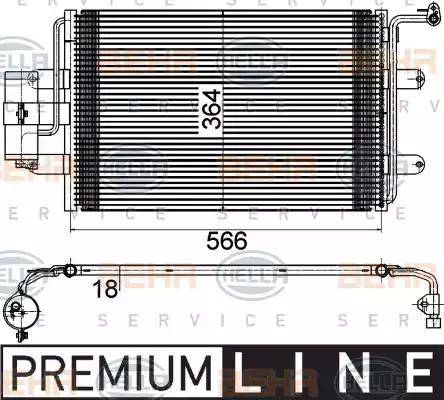 BEHR HELLA Service 8FC 351 036-381 - Kondensators, Gaisa kond. sistēma autospares.lv