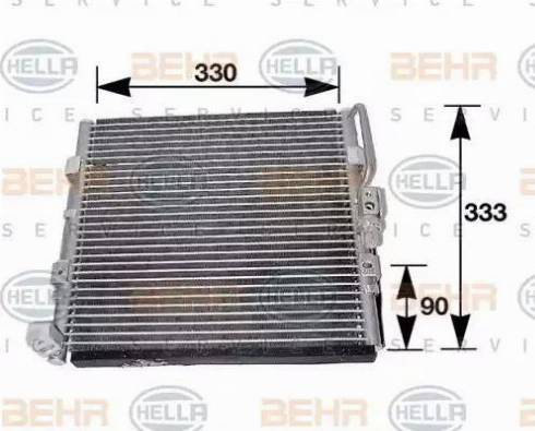 BEHR HELLA Service 8FC 351 037-011 - Kondensators, Gaisa kond. sistēma www.autospares.lv