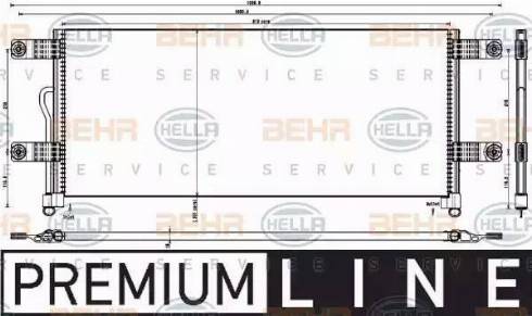 BEHR HELLA Service 8FC 351 343-231 - Конденсатор кондиционера www.autospares.lv