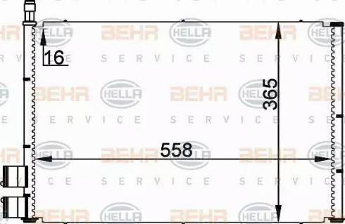 BEHR HELLA Service 8FC 351 300-354 - Kondensators, Gaisa kond. sistēma autospares.lv