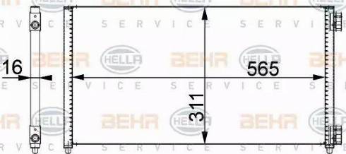 BEHR HELLA Service 8FC 351 301-721 - Kondensators, Gaisa kond. sistēma www.autospares.lv