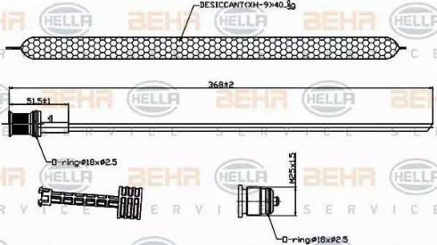 BEHR HELLA Service 8FT 351 193-241 - Sausinātājs, Kondicionieris www.autospares.lv