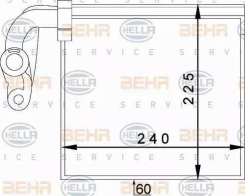 BEHR HELLA Service 8FV 351 336-071 - Iztvaikotājs, Gaisa kondicionēšanas sistēma www.autospares.lv