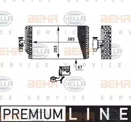 BEHR HELLA Service 8FV 351 330-111 - Iztvaikotājs, Gaisa kondicionēšanas sistēma www.autospares.lv