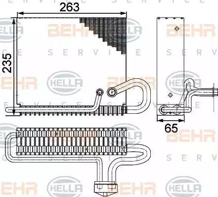 BEHR HELLA Service 8FV 351 330-271 - Evaporator, air conditioning www.autospares.lv