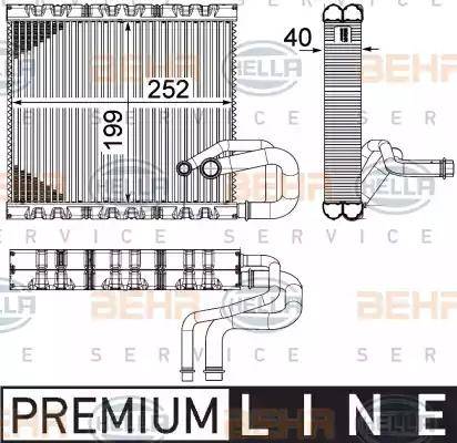 BEHR HELLA Service 8FV 351 331-131 - Evaporator, air conditioning www.autospares.lv