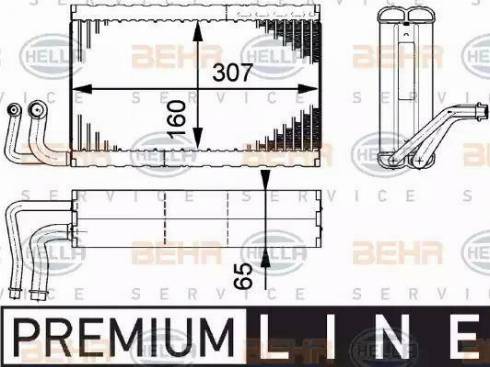 BEHR HELLA Service 8FV 351 211-771 - Iztvaikotājs, Gaisa kondicionēšanas sistēma www.autospares.lv