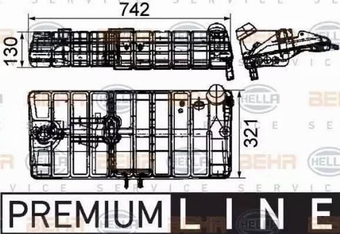 BEHR HELLA Service 8MA 376 705-241 - Kompensācijas tvertne, Dzesēšanas šķidrums www.autospares.lv