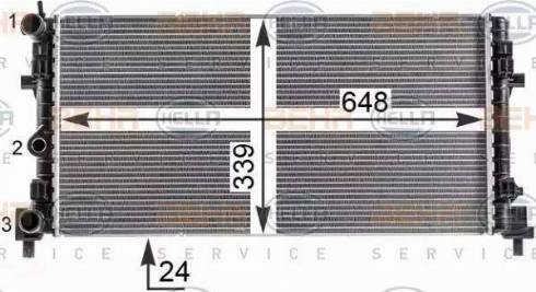 BEHR HELLA Service 8MK 376 902-014 - Radiators, Motora dzesēšanas sistēma www.autospares.lv