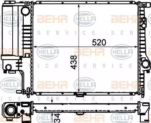 BEHR HELLA Service 8MK 376 888-134 - Radiators, Motora dzesēšanas sistēma www.autospares.lv