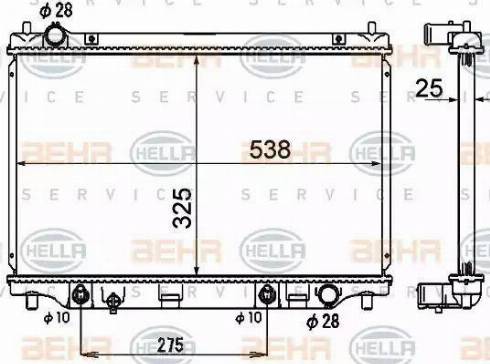 BEHR HELLA Service 8MK 376 790-371 - Radiators, Motora dzesēšanas sistēma autospares.lv