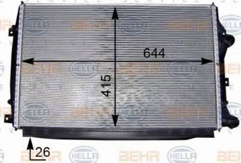 BEHR HELLA Service 8MK 376 755-801 - Radiators, Motora dzesēšanas sistēma www.autospares.lv