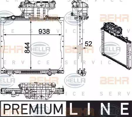 BEHR HELLA Service 8MK 376 756-011 - Radiators, Motora dzesēšanas sistēma www.autospares.lv