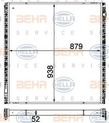 BEHR HELLA Service 8MK 376 750-591 - Zemas temperatūras dzesētājs, Starpdzesētājs www.autospares.lv