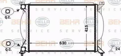 BEHR HELLA Service 8MK 376 766-264 - Радиатор, охлаждение двигателя www.autospares.lv