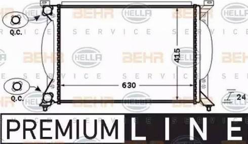 BEHR HELLA Service 8MK 376 766-261 - Радиатор, охлаждение двигателя www.autospares.lv