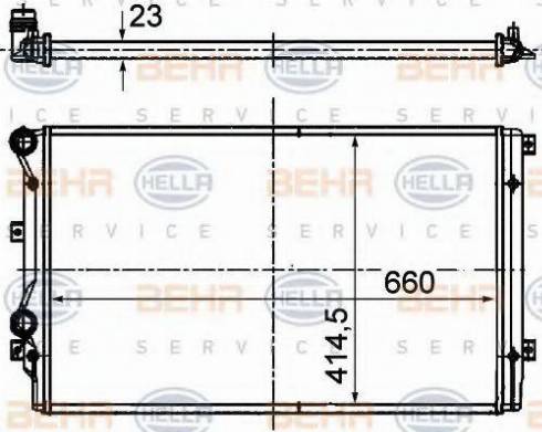 BEHR HELLA Service 8MK 376 763-021 - Radiators, Motora dzesēšanas sistēma www.autospares.lv