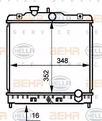 BEHR HELLA Service 8MK 376 707-781 - Radiators, Motora dzesēšanas sistēma www.autospares.lv