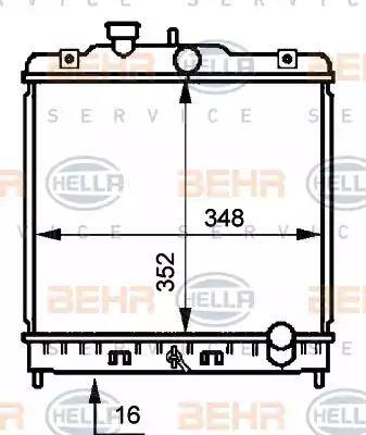 BEHR HELLA Service 8MK 376 707-781 - Радиатор, охлаждение двигателя www.autospares.lv