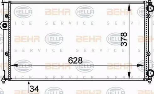 BEHR HELLA Service 8MK 376 714-451 - Radiators, Motora dzesēšanas sistēma autospares.lv