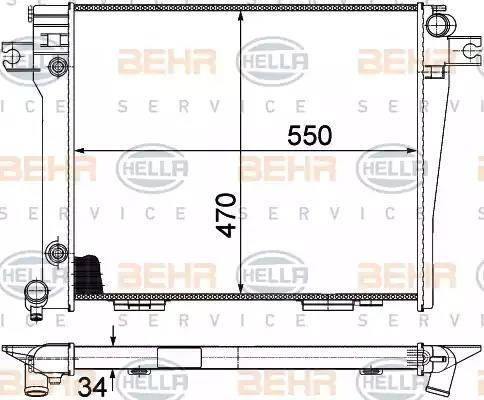 BEHR HELLA Service 8MK 376 714-031 - Radiators, Motora dzesēšanas sistēma www.autospares.lv