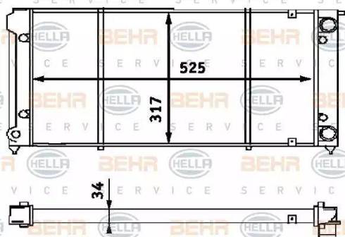 BEHR HELLA Service 8MK 376 714-791 - Radiators, Motora dzesēšanas sistēma autospares.lv