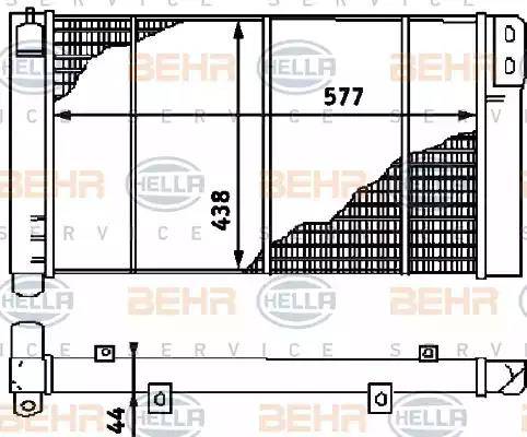 BEHR HELLA Service 8MK 376 715-111 - Radiators, Motora dzesēšanas sistēma autospares.lv