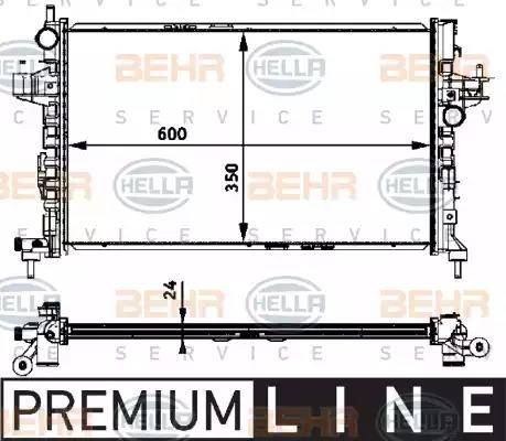 BEHR HELLA Service 8MK 376 715-321 - Radiators, Motora dzesēšanas sistēma www.autospares.lv