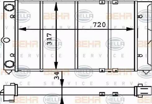 BEHR HELLA Service 8MK 376 715-281 - Radiators, Motora dzesēšanas sistēma autospares.lv