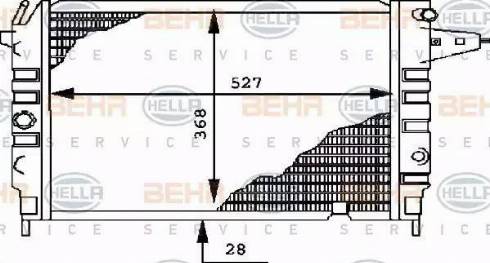 BEHR HELLA Service 8MK 376 715-711 - Radiators, Motora dzesēšanas sistēma www.autospares.lv