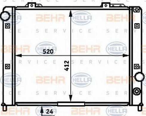 BEHR HELLA Service 8MK 376 716-691 - Radiators, Motora dzesēšanas sistēma autospares.lv