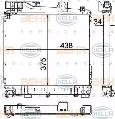 BEHR HELLA Service 8MK 376 710-751 - Radiators, Motora dzesēšanas sistēma www.autospares.lv