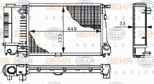 BEHR HELLA Service 8MK 376 711-591 - Radiators, Motora dzesēšanas sistēma www.autospares.lv