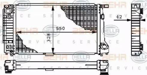 BEHR HELLA Service 8MK 376 711-661 - Radiators, Motora dzesēšanas sistēma www.autospares.lv