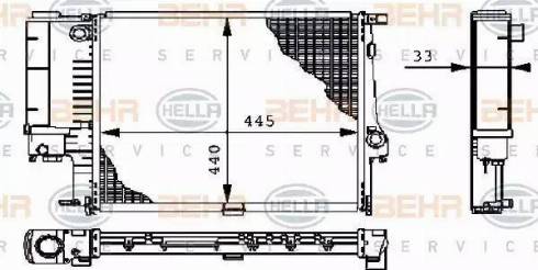 BEHR HELLA Service 8MK 376 711-084 - Radiators, Motora dzesēšanas sistēma www.autospares.lv