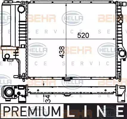 BEHR HELLA Service 8MK 376 711-131 - Radiators, Motora dzesēšanas sistēma www.autospares.lv