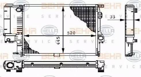 BEHR HELLA Service 8MK 376 711-121 - Radiators, Motora dzesēšanas sistēma www.autospares.lv