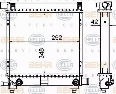 BEHR HELLA Service 8MK 376 711-311 - Радиатор, охлаждение двигателя www.autospares.lv