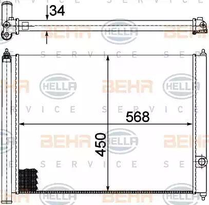 BEHR HELLA Service 8MK 376 713-431 - Radiators, Motora dzesēšanas sistēma www.autospares.lv