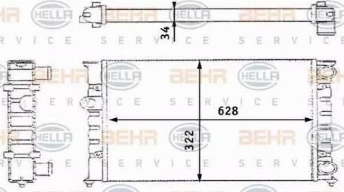 BEHR HELLA Service 8MK 376 713-424 - Radiators, Motora dzesēšanas sistēma autospares.lv