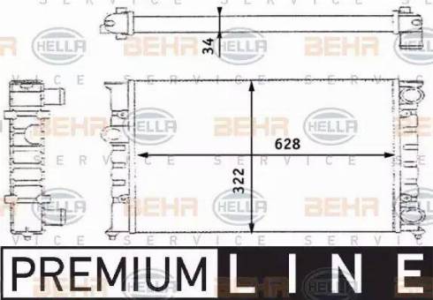 BEHR HELLA Service 8MK 376 713-421 - Radiators, Motora dzesēšanas sistēma autospares.lv