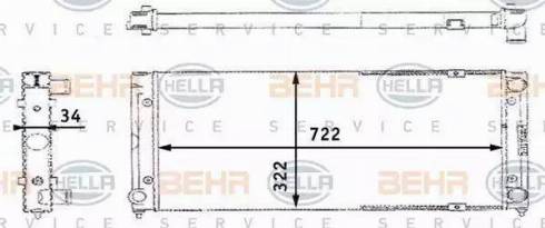 BEHR HELLA Service 8MK 376 713-471 - Radiators, Motora dzesēšanas sistēma autospares.lv