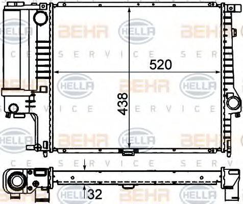 BEHR HELLA Service 8MK 376 713-084 - Radiators, Motora dzesēšanas sistēma www.autospares.lv