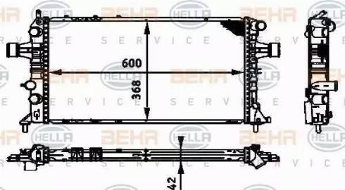 BEHR HELLA Service 8MK 376 713-021 - Radiators, Motora dzesēšanas sistēma www.autospares.lv