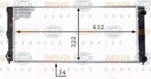 BEHR HELLA Service 8MK 376 713-351 - Radiators, Motora dzesēšanas sistēma autospares.lv