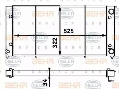 BEHR HELLA Service 8MK 376 713-304 - Radiators, Motora dzesēšanas sistēma autospares.lv