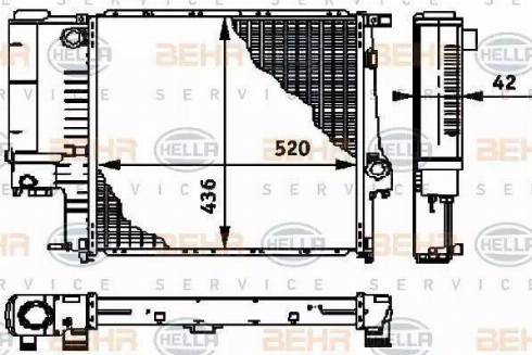 BEHR HELLA Service 8MK 376 713-241 - Radiators, Motora dzesēšanas sistēma www.autospares.lv