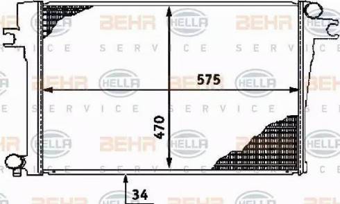 BEHR HELLA Service 8MK 376 713-231 - Radiators, Motora dzesēšanas sistēma www.autospares.lv